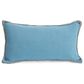 12" x 22" Lumbar Throw Pillow with Stitch Piping in Blue, , large