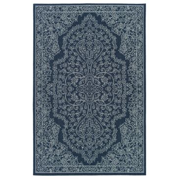 Kaleen Rugs Sunice SUN12-22 2"2" x 8" Navy and Ivory Runner, , large