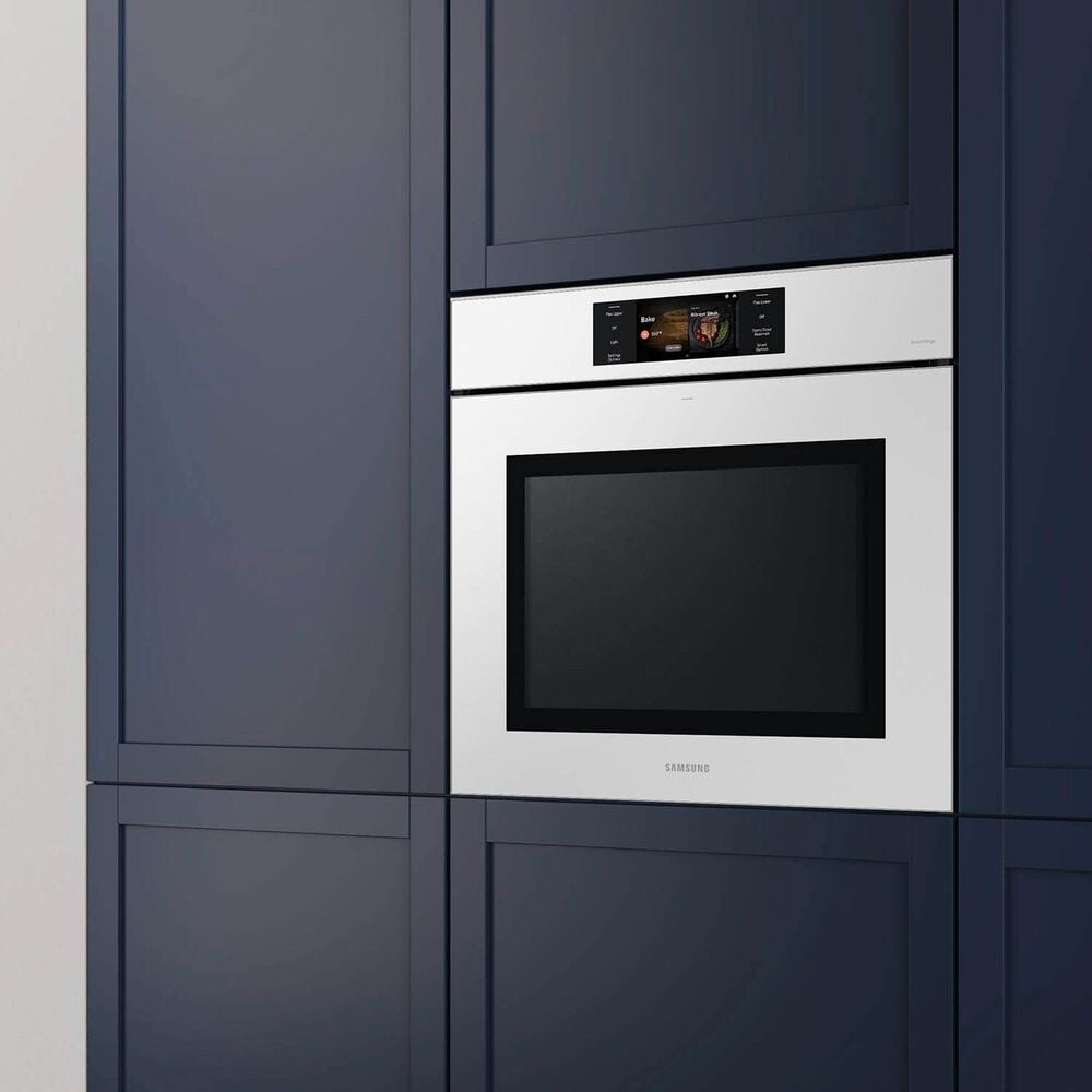 Samsung Bespoke 2-Piece Kitchen Package with White Bespoke 30" Single Wall Oven and Stainless Steel 30" Electric Cooktop, , large