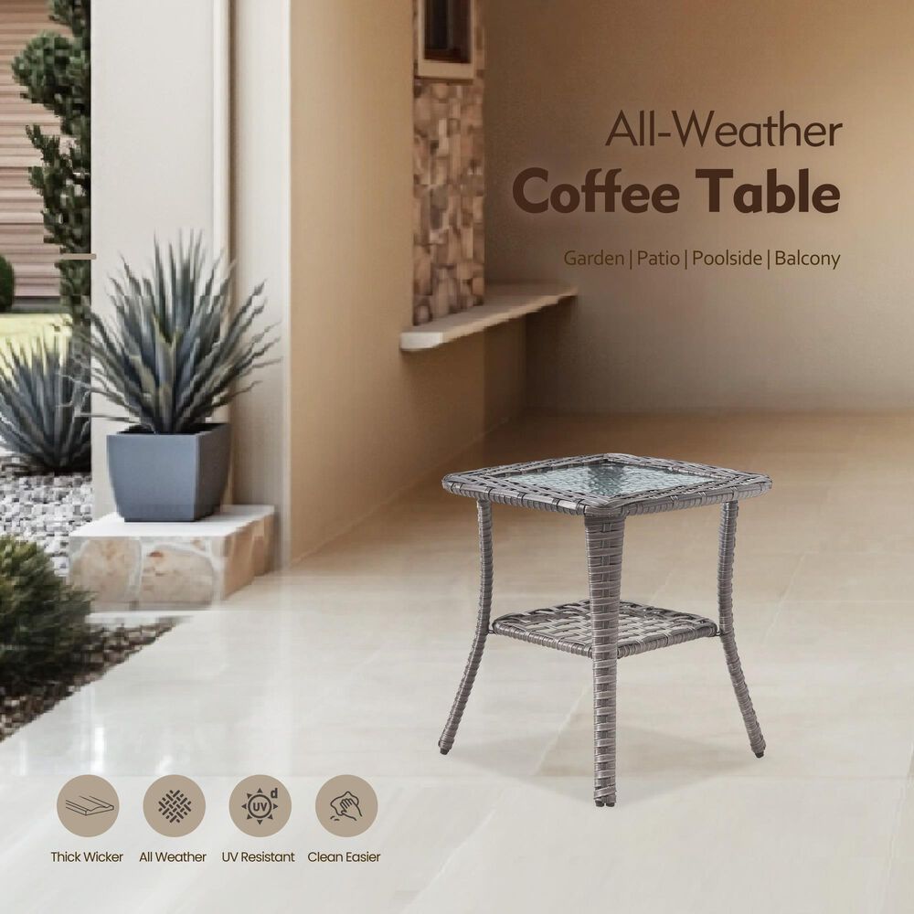 HOMLUX 9-Piece Outdoor Conversation Set in Dark Gray, , large