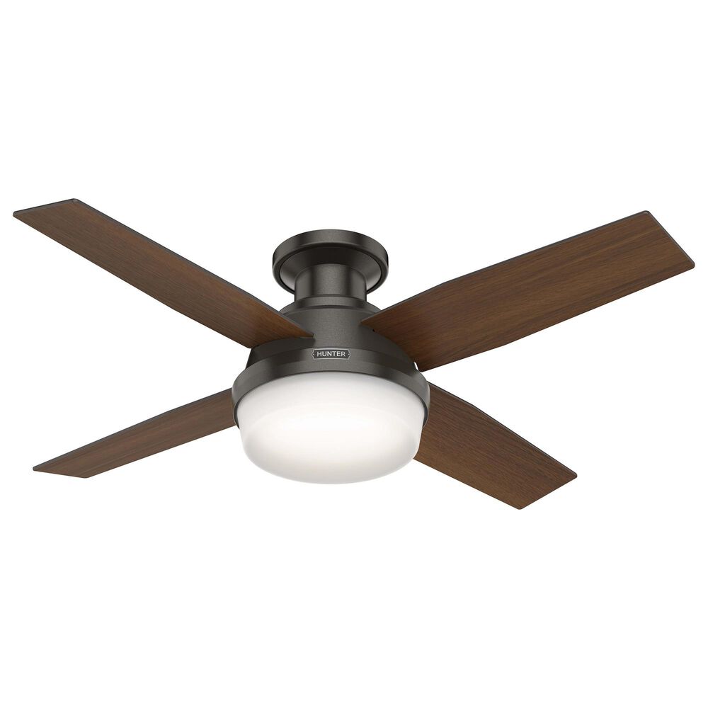 Hunter Dempsey Low Profile 44&quot; Ceiling Fan with Lights in Noble Bronze, , large