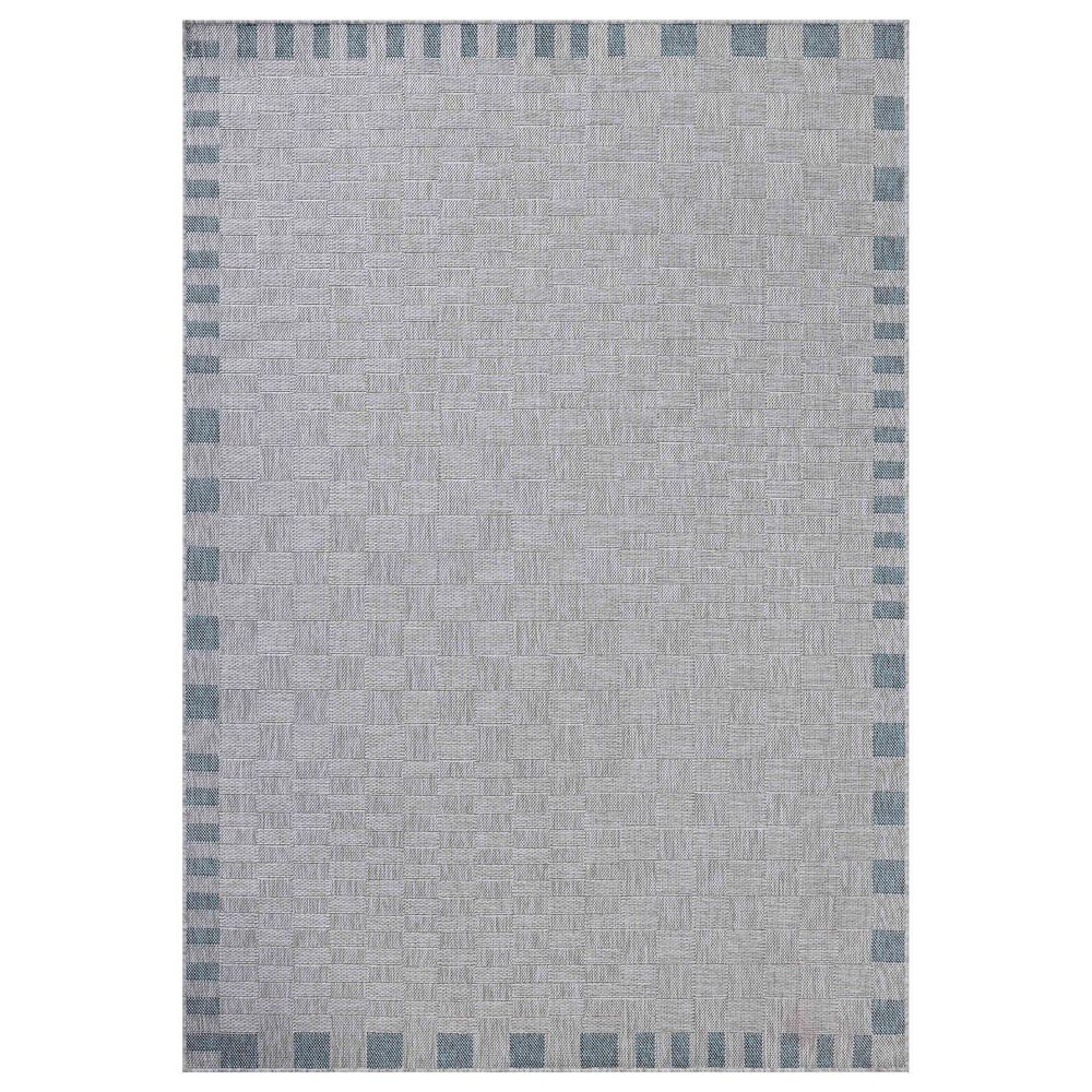 Amber Lewis x Loloi Topanga 2"3" x 3"9" Silver and Blue Indoor/Outdoor Area Rug, , large