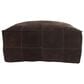 Maple and Jade 35" Low Profile Square Stuffed Pouf in Dark Brown, , large