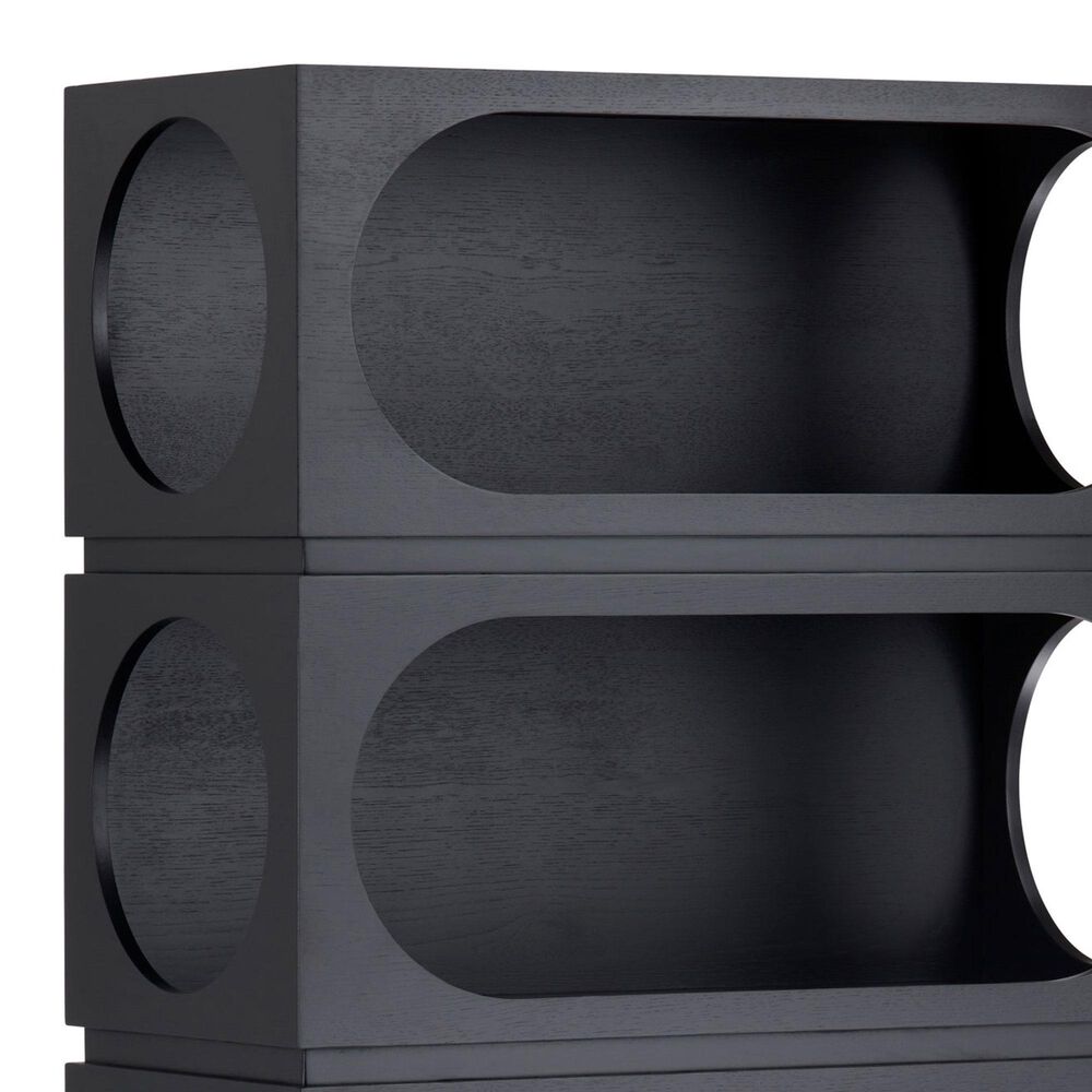 Slatehouse Ezra 5-Shelf Etagere in Black, , large