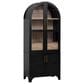 HOMLUX HOMLUX 71" Tall Arched Kitchen Pantry Cabinet with Door Shelves, Farmhouse Kitchen Storage Cabinet with Open & Adjustable Shelves, Hidden Drawer & Glass Door, Cupboard for Kitchen, Dining Room, Black, , large