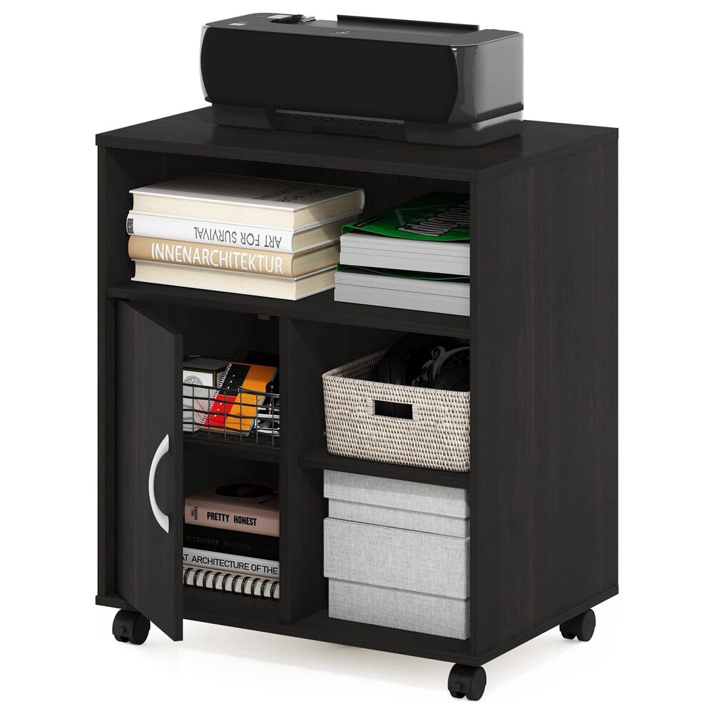 HOMLUX Large Home Office Under Desk Printer Stand in Espresso, , large