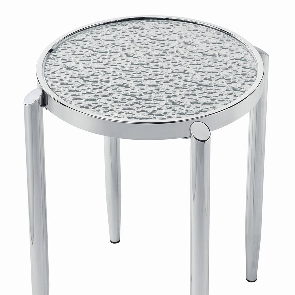 HOMLUX Abbe End Table in Chrome, , large