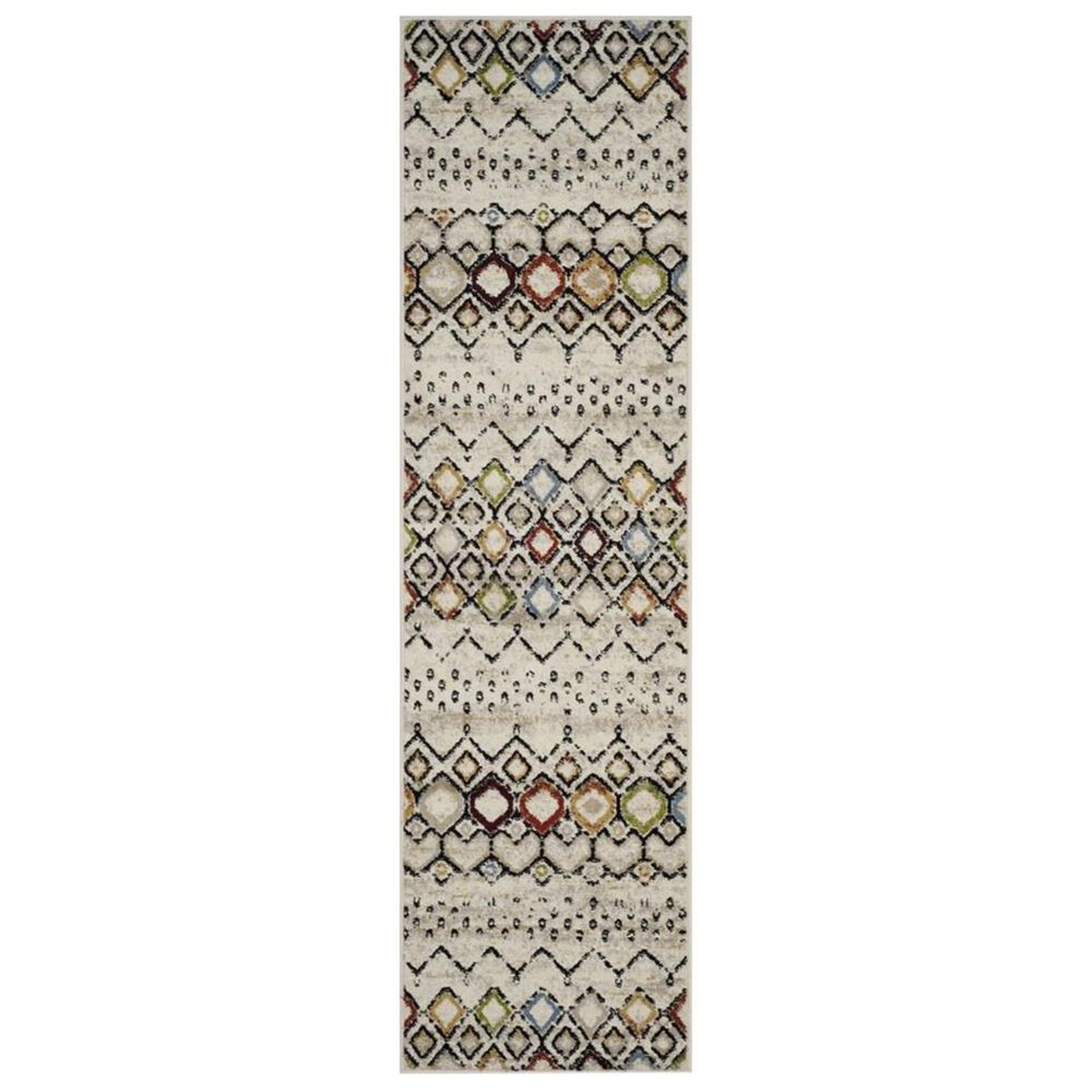 Safavieh Amsterdam AMS108K-210 2&#39;3&quot; x 10&#39; Ivory/Multi Runner, , large