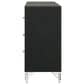 Coaster Lucia 6-Drawer Dresser and Mirror in Black and Chrome, , large