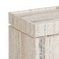 Furniture Worldwide Daxton Accent Table in White Travertine, , large