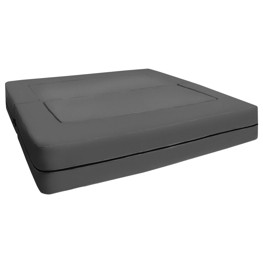 Jaxx Zipline Big Kids Modular Sofa &amp; Ottoman in Charcoal, , large