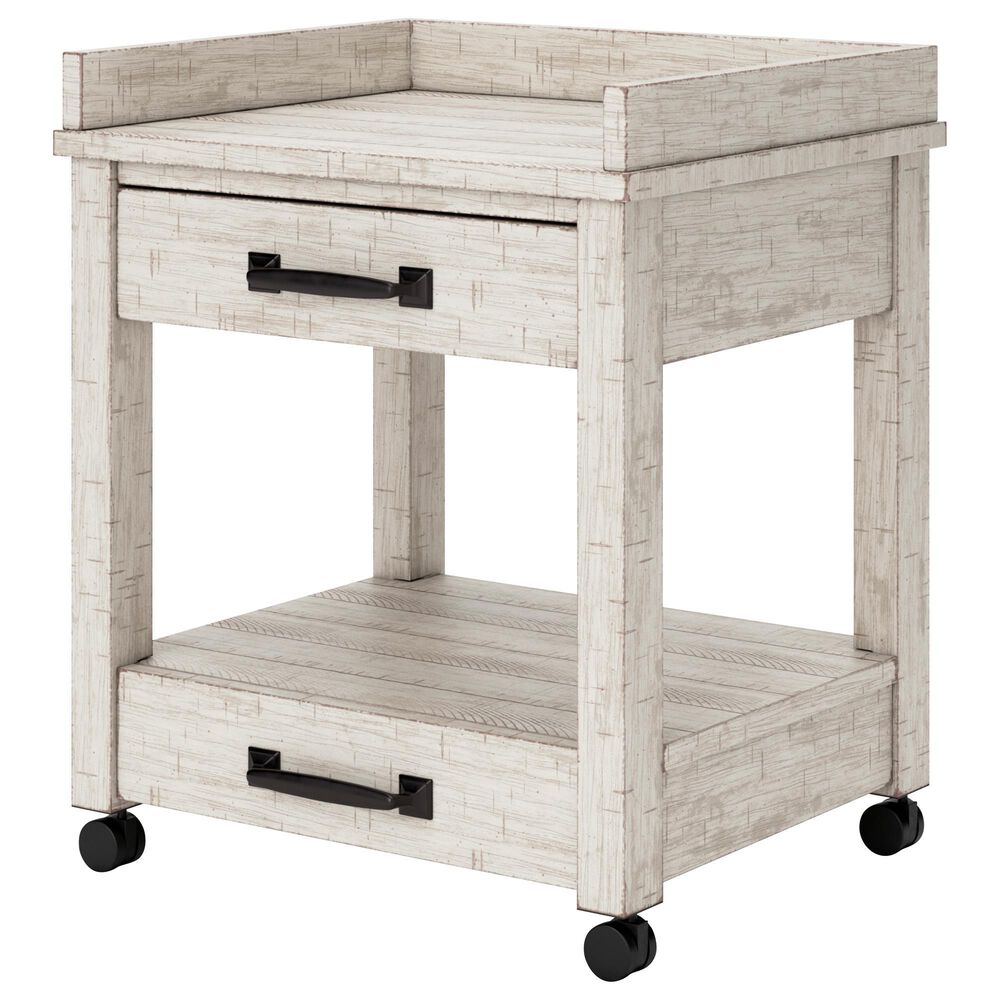 Ashley Carynhurst 3-Piece Office Desk Set in Whitewash, , large