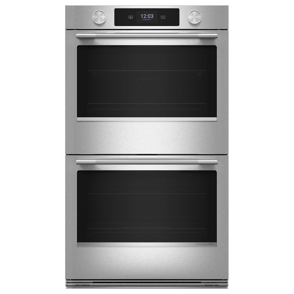 KitchenAid 27" Smart Double Wall Oven with Assisted Cook Cycles in PrintShield Stainless, , large