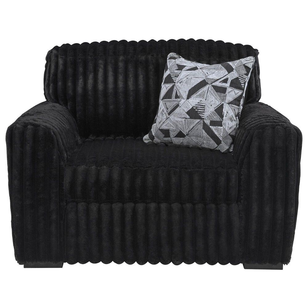 Ashley Midnight-Madness Chair and a Half in Onyx, , large