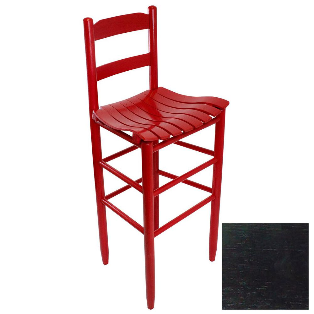 Lakeside Beach Mountain Ladderback Barstool in Black, , large