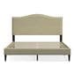 Glideaway Leighford Queen Upholstered Platform Panel Bed in Beige, , large