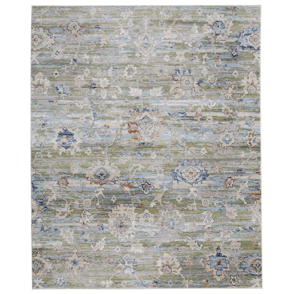 Feizy Melrose 7"10" x 10"3" Green and Ivory Area Rug, , large
