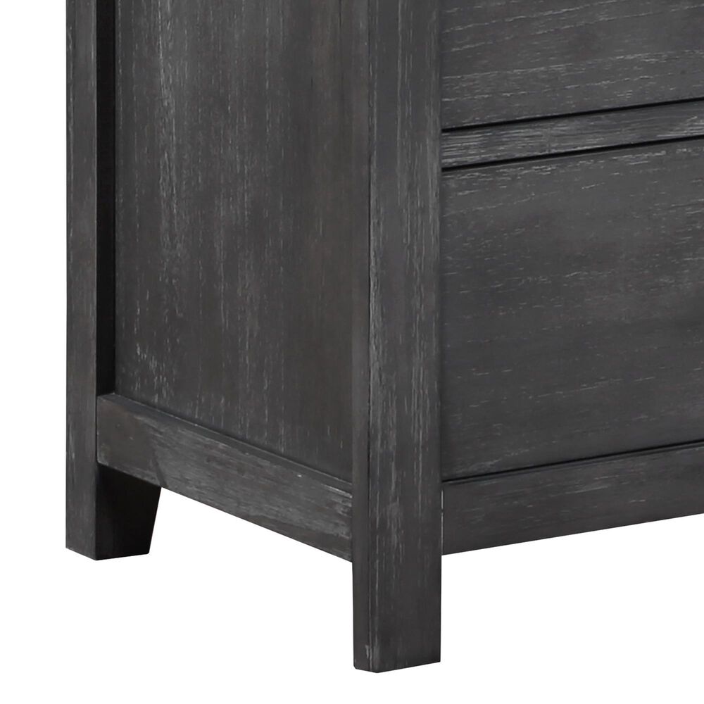 New Heritage Design Odessa 3-Piece King Bedroom Set in Charcoal and Silver, , large