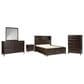 Ashley Vanmore 5-Piece Queen Storage Bedroom Set in Dark Brown, , large