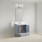 37B Claudine 30" Single Bathroom Vanity in Soft Blue with Glossy White Composite Stone Top and Backsplash, , large
