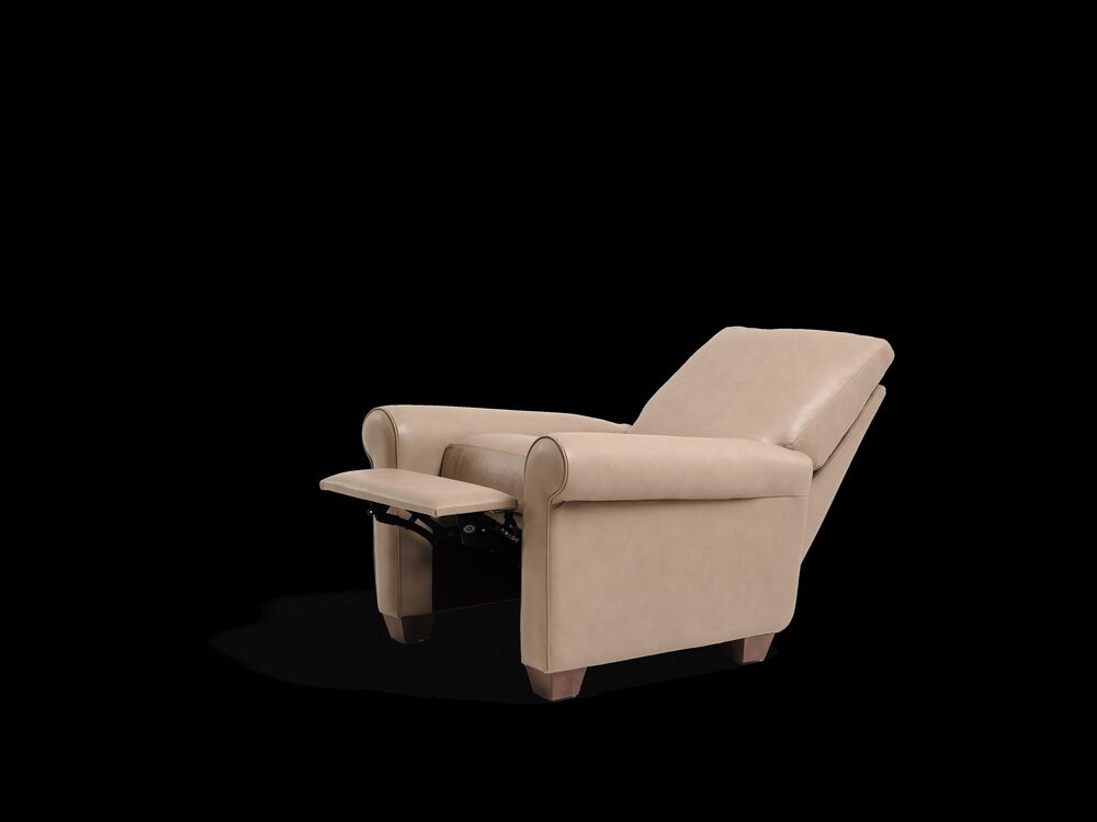 American Leather Sutton Leather Chair in Titan Champagne, , large