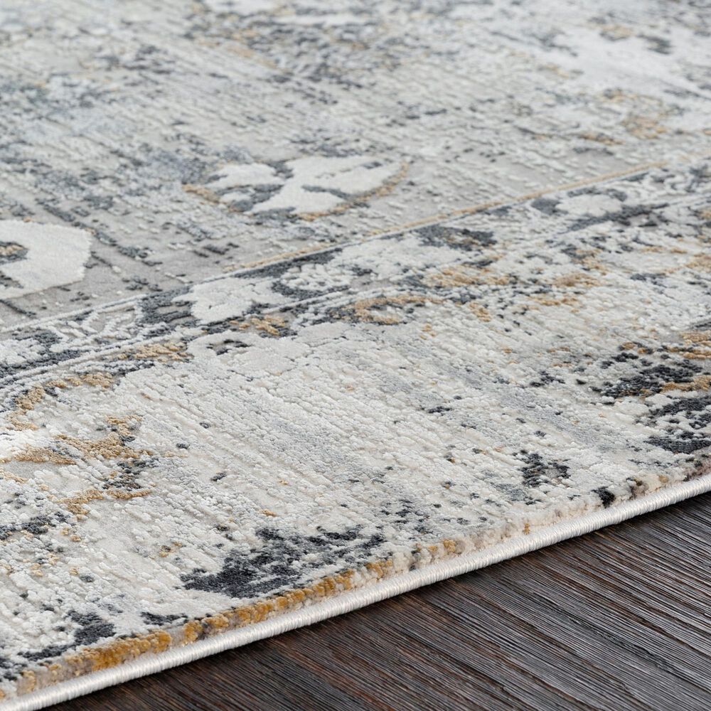 Surya Solar 10&#39; x 14&#39; Black, Gray, Charcoal, Saffron and White Area Rug, , large