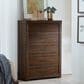 Riva Ridge Modern Loft 5 Piece King Storage Panel Bedroom Set in Brownstone, , large