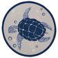 Nourison Aloha 5"3" Round Navy Blue Indoor/Outdoor Area Rug, , large