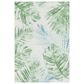 Safavieh Barbados Tropical Botanical  3"3" x 5" Green and Teal Indoor/Outdoor Area Rug, , large