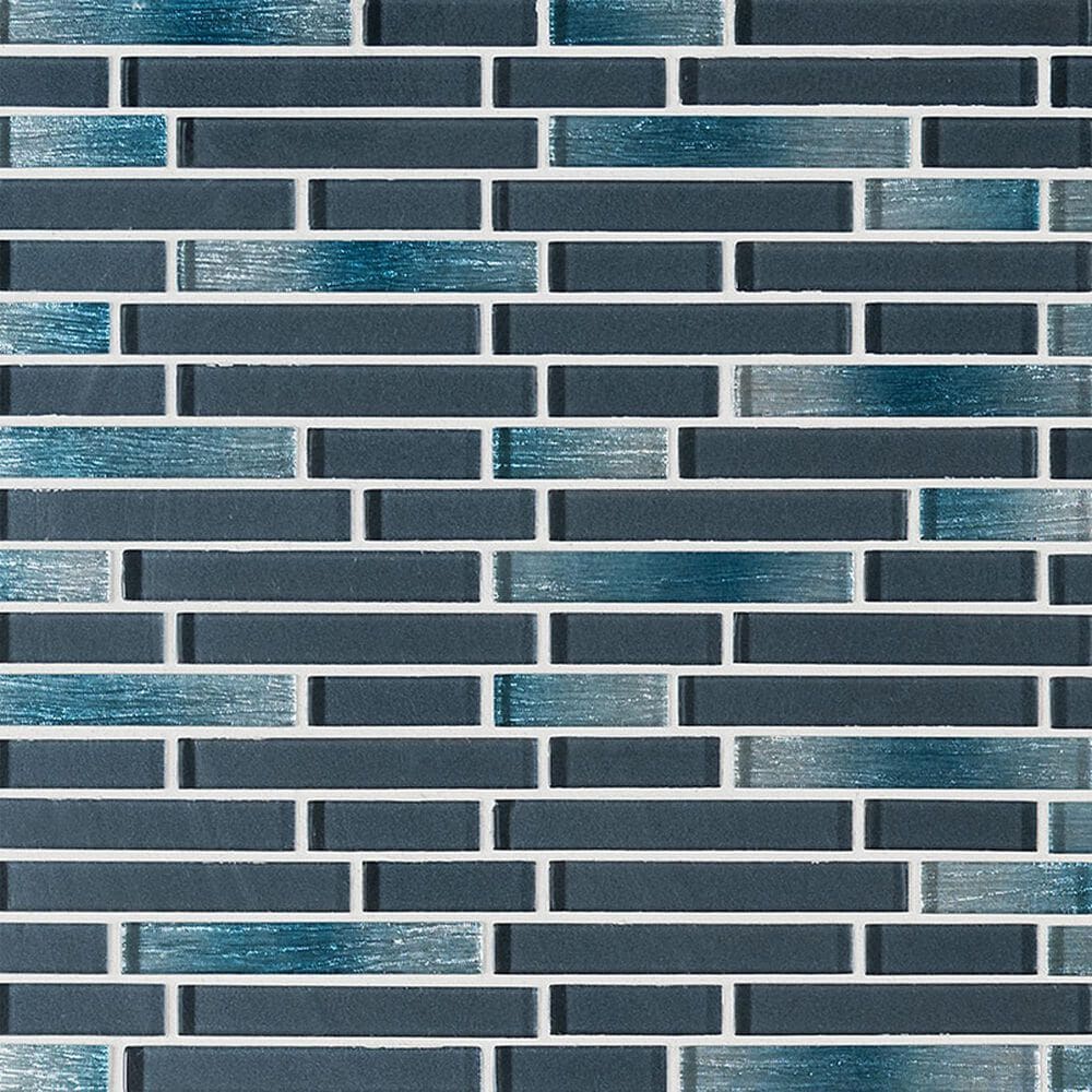 MS International Harbor Celeste 12" x 12" Glass Mosaic Sheet, , large