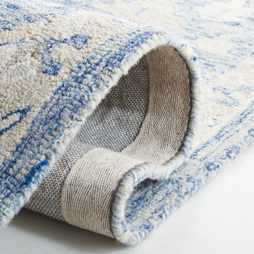 Safavieh Micro-Loop MLP503M 9&#39; x 12&#39; Blue and Ivory Area Rug, , large
