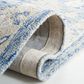 Safavieh Micro-Loop MLP503M 9" x 12" Blue and Ivory Area Rug, , large