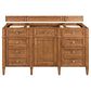 James Martin Vanities Brittany 60" Single Bathroom Vanity in Saddle Brown with 3 cm Eternal Jasmine Pearl Silestone Top, Rectangular Sink and FreePower Wireless Charger, , large