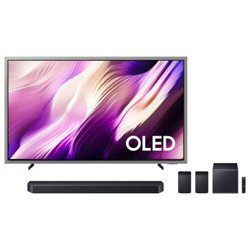 Samsung 83" Class S95H Series OLED 4K UHD Vision AI - Smart TV with Q-Series 11.1.4 Channel Soundbar System in Slate Black and Titan Black, , large