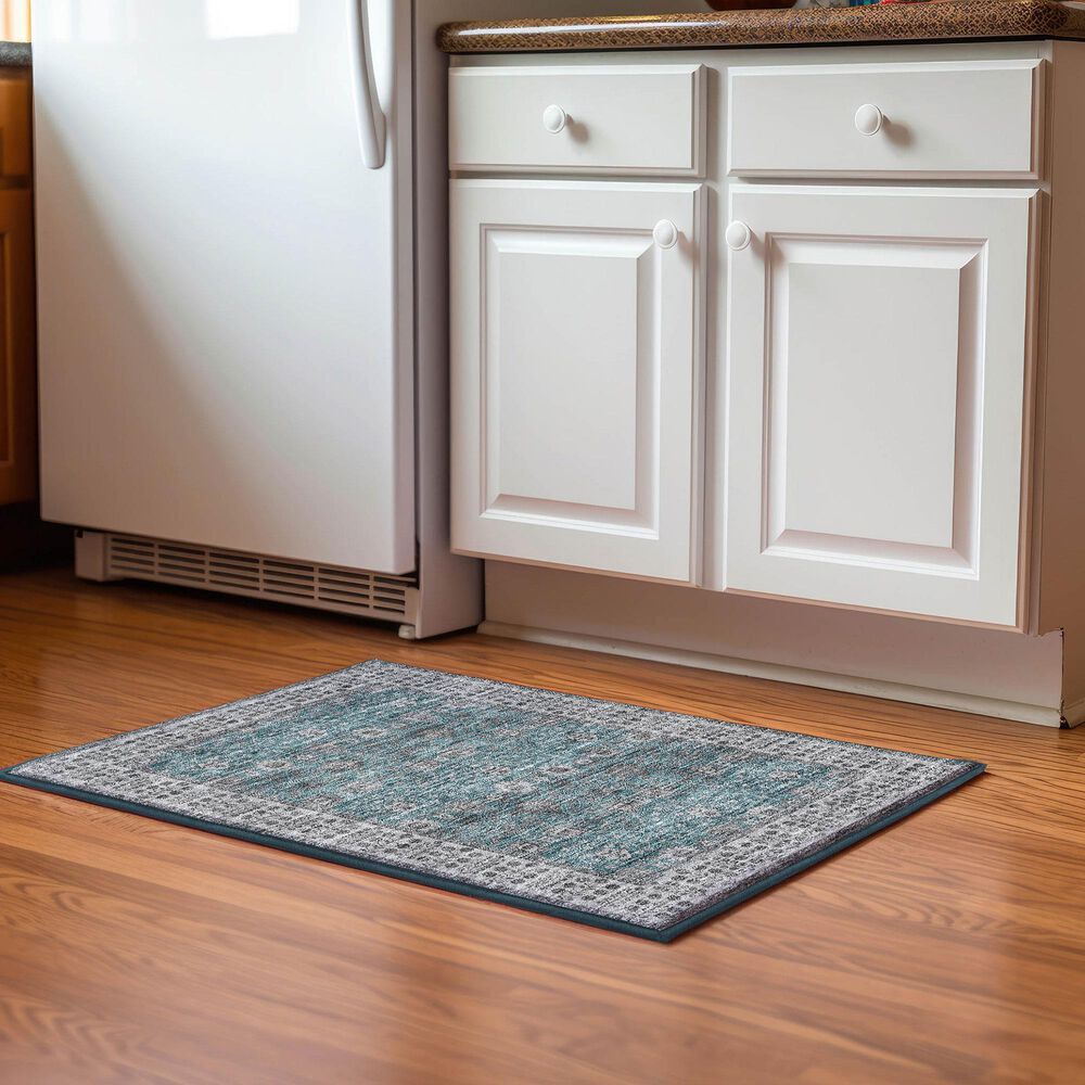 Dalyn Rug Company Hatay HY8 1&#39;8&quot; x 2&#39;6&quot; Teal Area Rug, , large