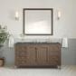James Martin Vanities Chicago 60" Single Bathroom Vanity in Whitewashed Walnut with 3 cm Parisien Bleu Quartz Top and Rectangular Sink, , large