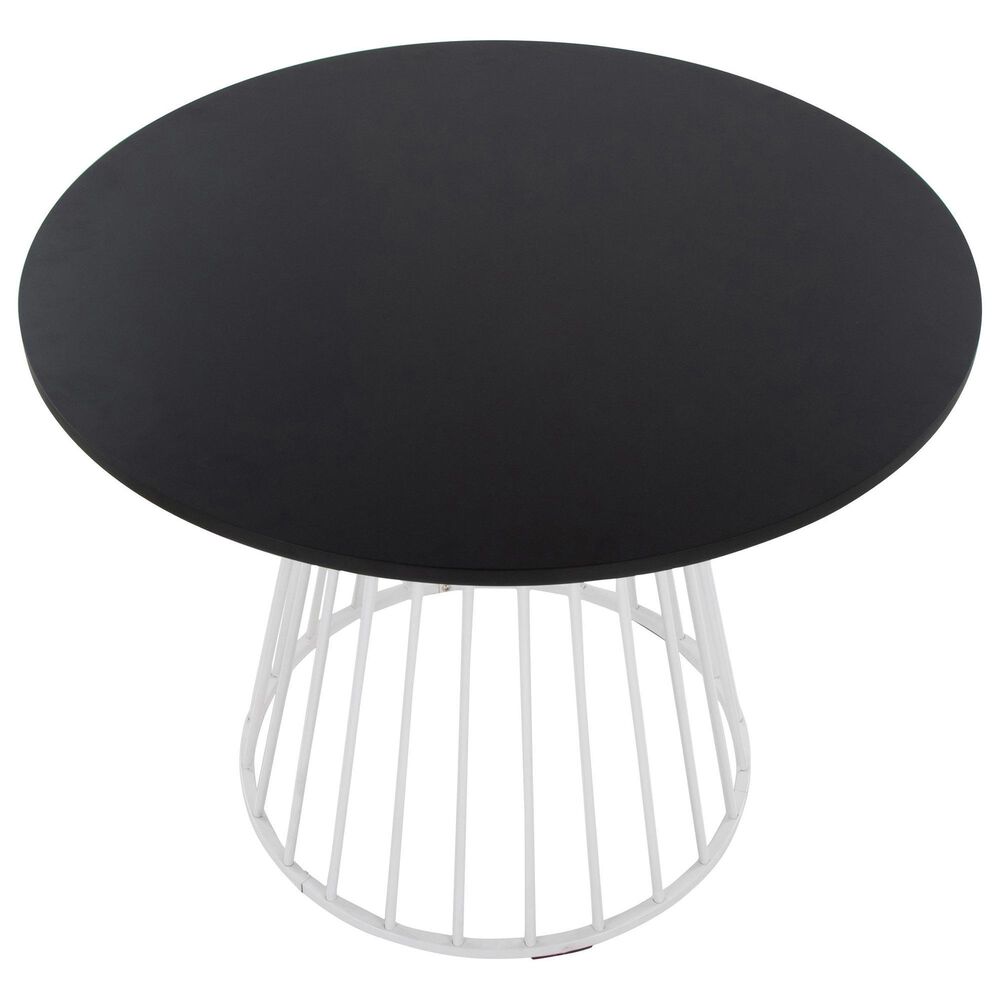 LumiSource Canary Dining Table in White and Black - Table Only, , large