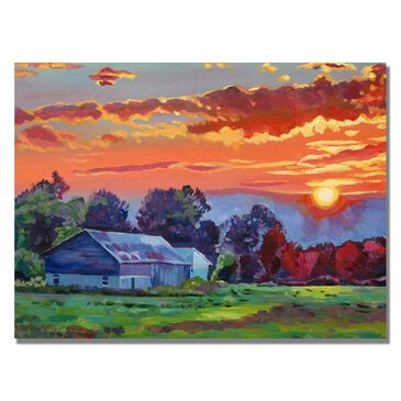 Timberlake David Lloyd Glover "The Sun Sets Over The Hill" Canvas Art, , large