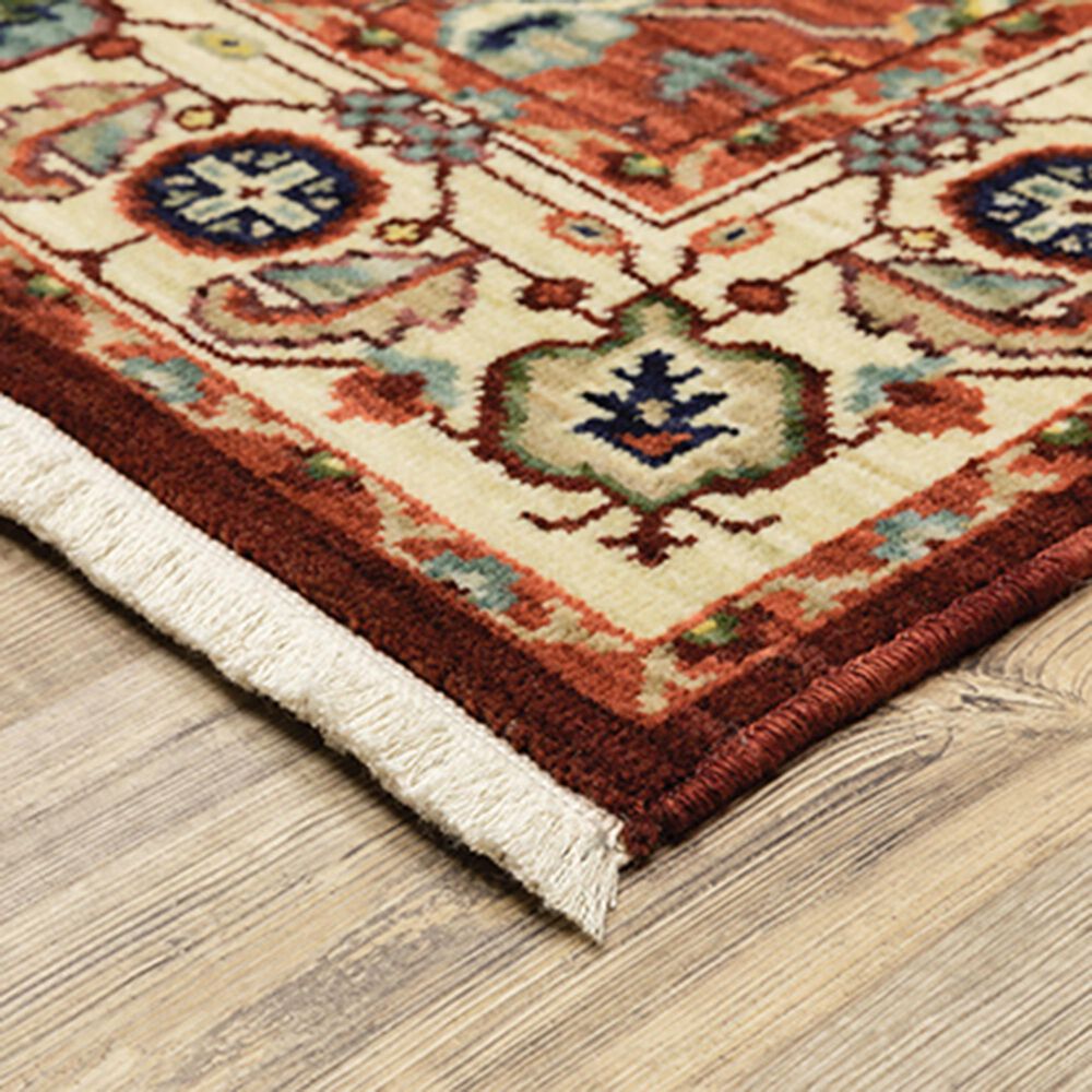 Oriental Weavers Lilihan Medallion 5502C 6&#39;7&quot; x 9&#39;6&quot; Red and Ivory Area Rug, , large