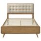 Pacific Landing Robyn California King Upholstered Platform Bed in Cool Biege and Light Ash, , large