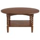 Forma & Co Turn Wood Coffee Table in Cocoa Brown, , large
