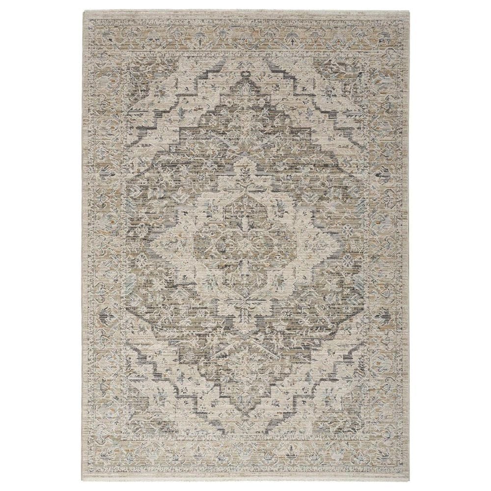 Nourison Lynx LNX04 2"3" x 10" Ivory and Taupe Runner, , large