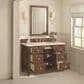 James Martin Vanities Lorelai 48" Single Vanity in Mid-Century Walnut with 3 cm Eternal Marfil Quartz Top, , large