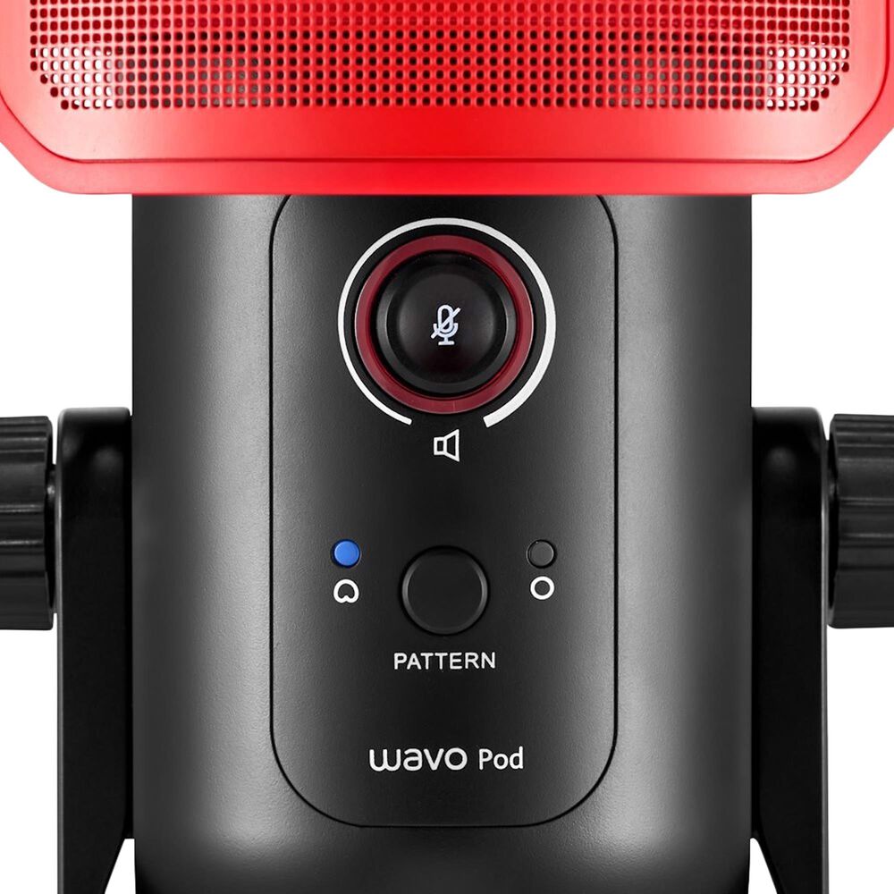 Joby Wavo POD Microphone in Black and Red, , large