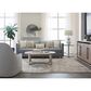 Artistica Metal Denizen Coffee Table in White and Champagne Silver, , large