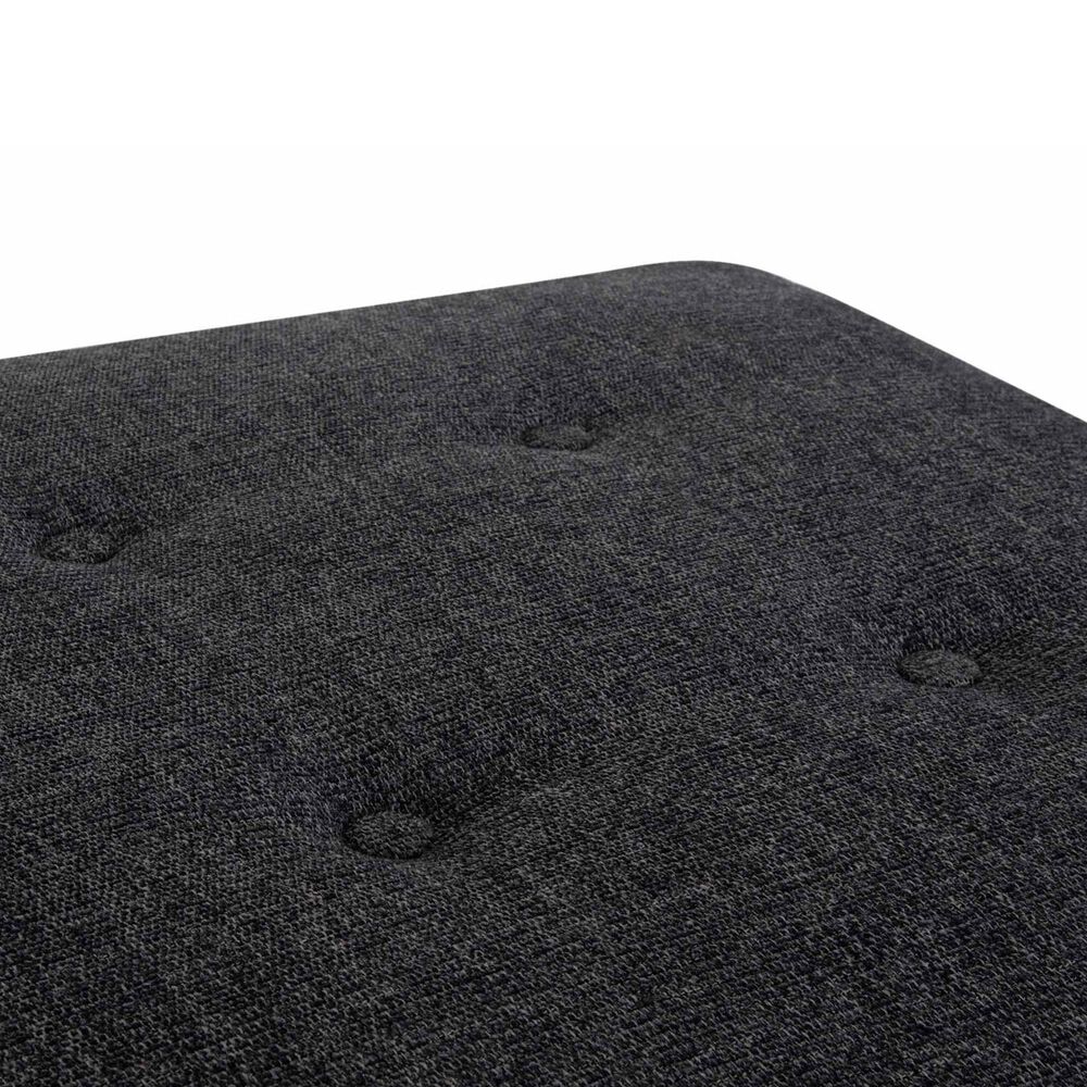 Moore Furniture Collins Square Ottoman with Button Tufts in Mandy Slate, , large
