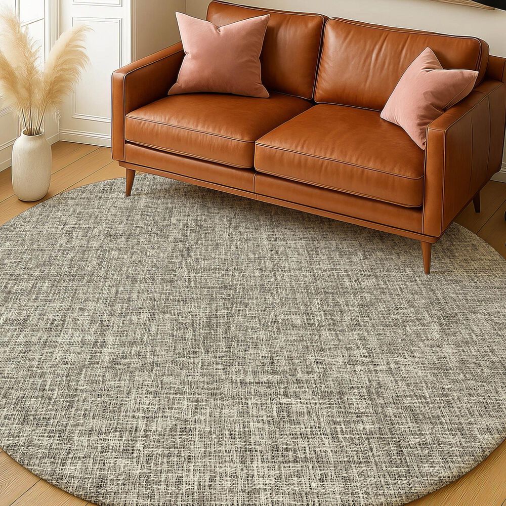 Dalyn Rug Company Voyage VY1 Putty 8' Round Area Rug, , large