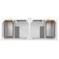 James Martin Vanities Chicago 60" Double Bathroom Vanity in Glossy White with 3 cm Lime Delight Quartz Top and Rectangular Sinks, , large