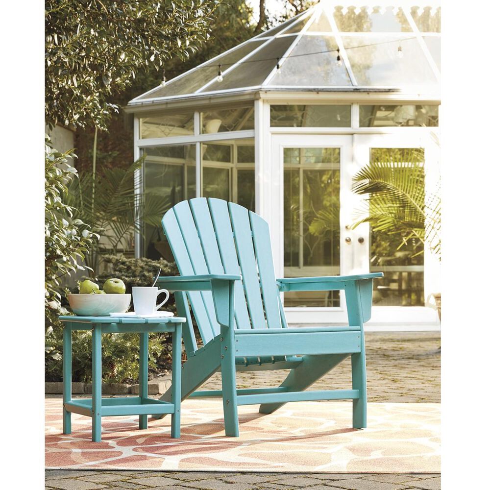 Ashley Sundown Treasure Rectangular End Table in Turquoise, , large