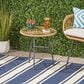 Hearth and Haven Orlando Round Patio Side Table in Light Brown and Polished Black, , large
